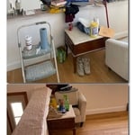 Before and after living room