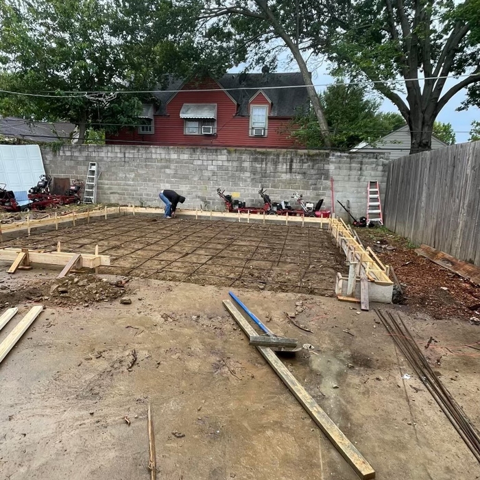 Prep garage slab
