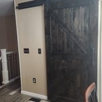 Door stain and walls/trim painted.