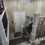 Cabinets, stairs, walls