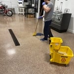 Mopping and polishing floors