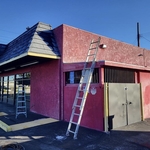 Exterior paint on Karate Dojo