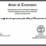 Certified Residential Appraiser