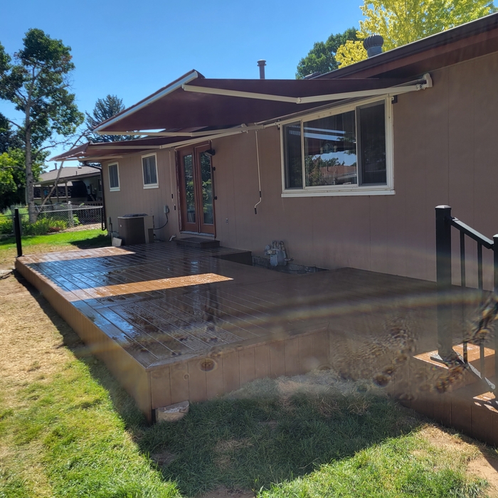 Deck with awning
