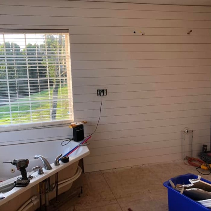 Vanity wall in-progress
