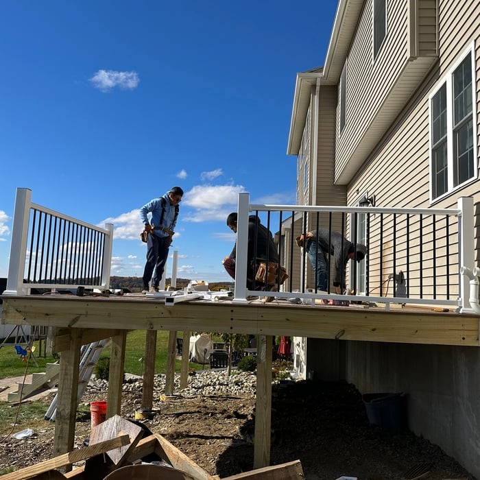 new composite railing installation