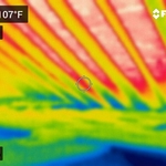 Thermal Imagry of a Poorly Insulated Attic