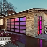 Door with color changing lights