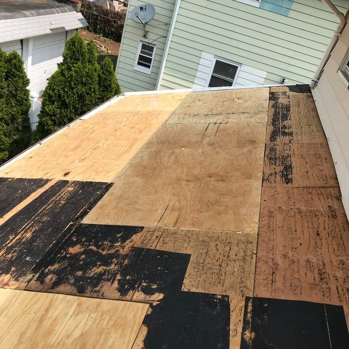 Installation of new plywood
