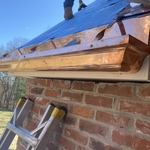 Custom copper gutter