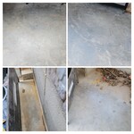 Outdoor kitchen Power-washed before and after