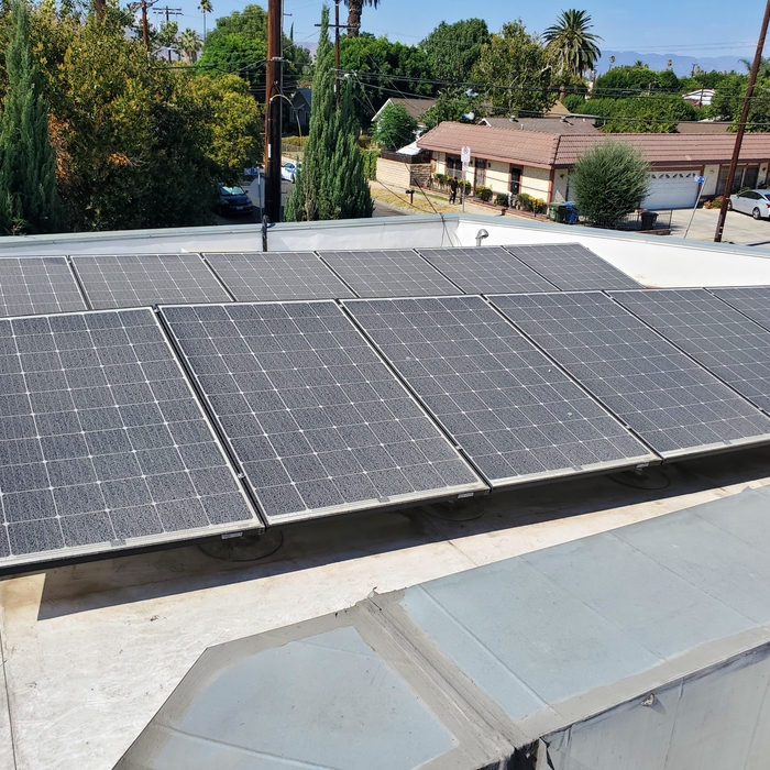 Tilted Flat Roof Solar