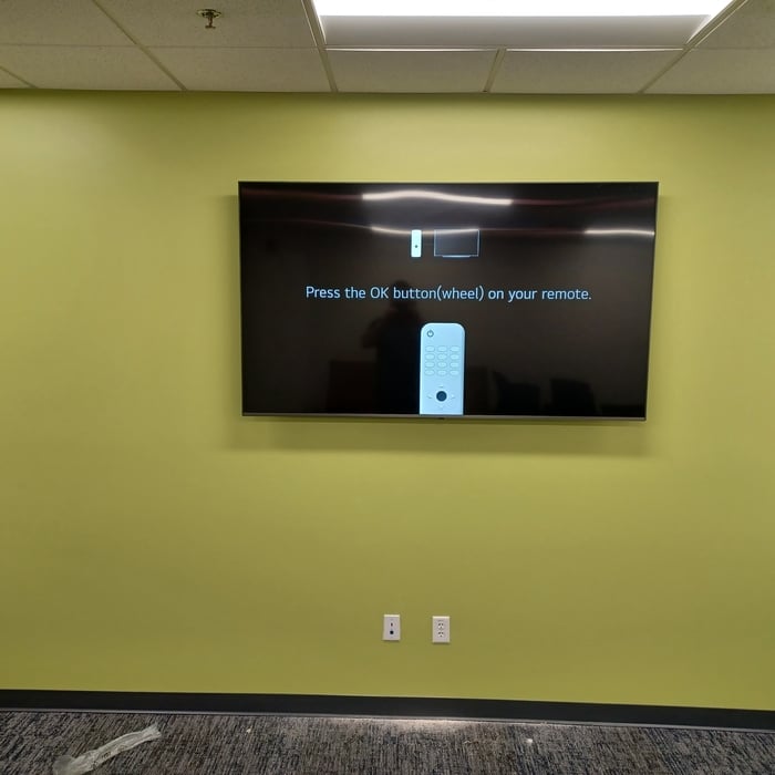 New outlet and hanging TV