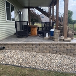 Retaining wall around Patio