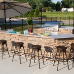 Galley Style Outdoor Kitchen