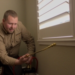 Treating spiders under windowsill