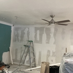 plastering wall