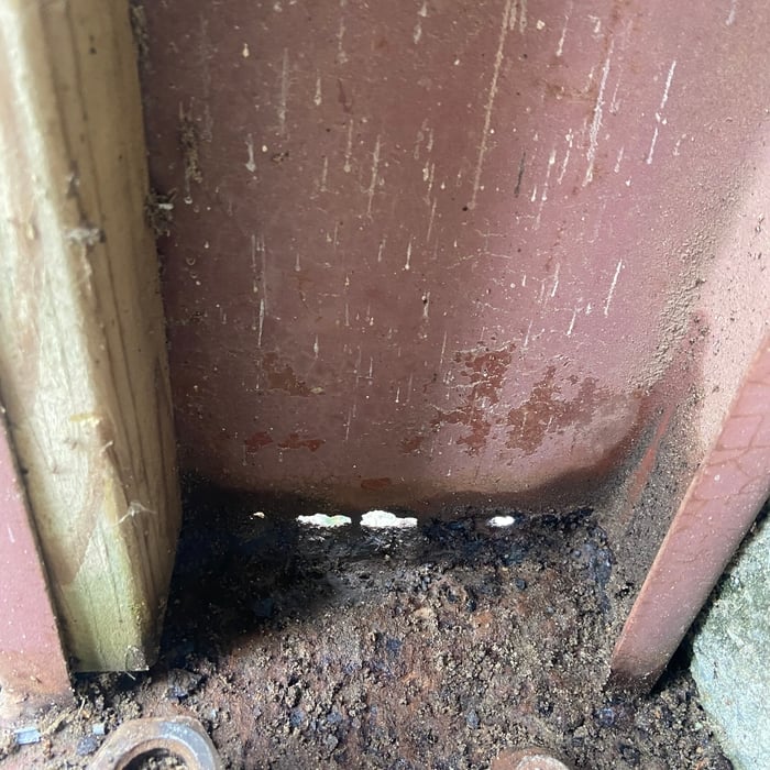 I beam barn repair