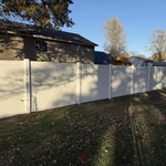 Vinyl fence installation