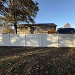 Vinyl fence installation