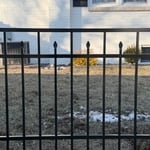 Black aluminum fence
