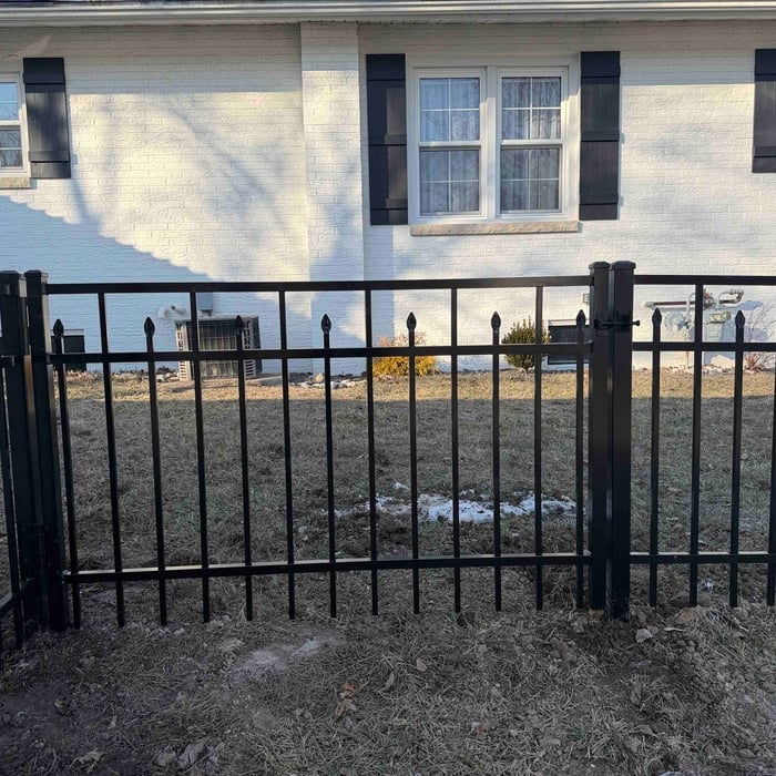 Black aluminum fence