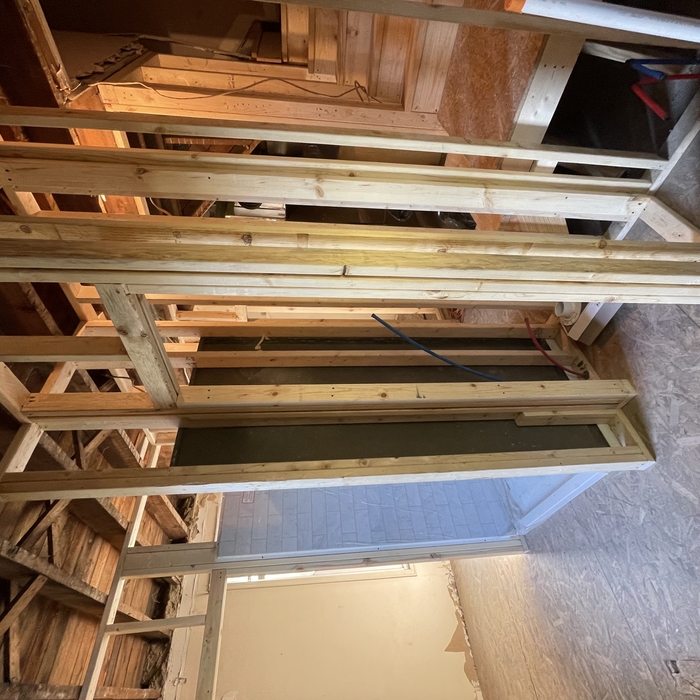 Framing and shower install