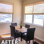 replacing curtains with new blinds