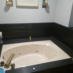 tile work in bathroom