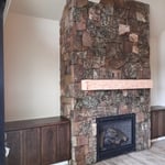Living room fireplace left
