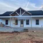 New 6” black gutters