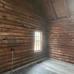 Log cabin in before