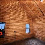 Log cabin in after
