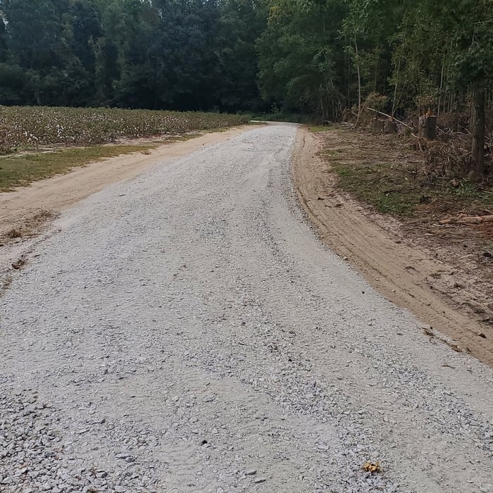 Rock driveway