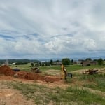 House seat with leveled yard