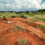 House seat with leveled yard