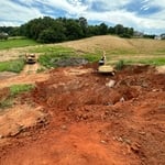 House seat with leveled yard
