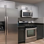 Two-tone Gray and Black Kitchen