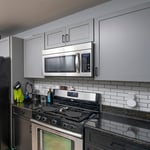 Two-tone Gray and Black Kitchen