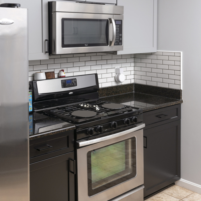 Two-tone Gray and Black Kitchen