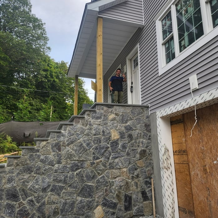 Stairs and veneer