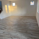 pinstripe slat wall and wood paneling