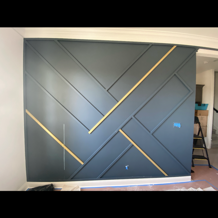 slant accent wall