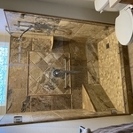 3/8 frameless door with a chrome finish