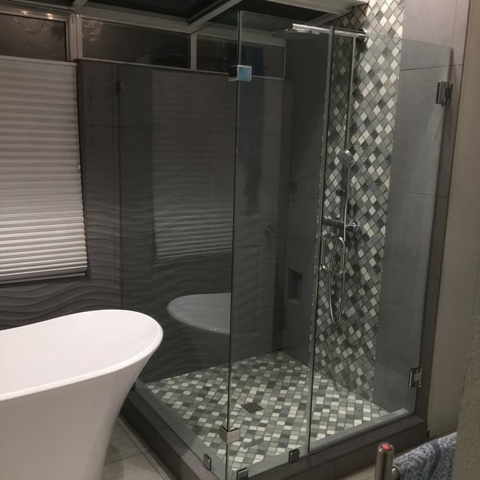 3/8 frameless with chrome finish