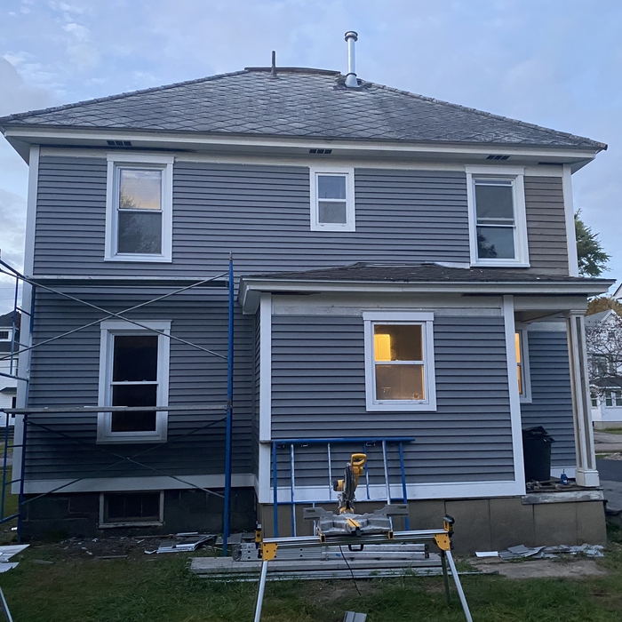 New vanilla siding and trim