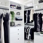 White closet with Modern Drawers