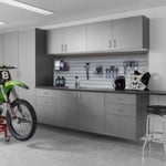 Pewter Garage cabinets