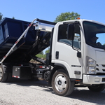 Picking up a 10 yard dumpster to deliver it.