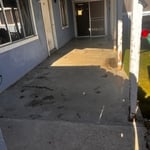 pressure washing house